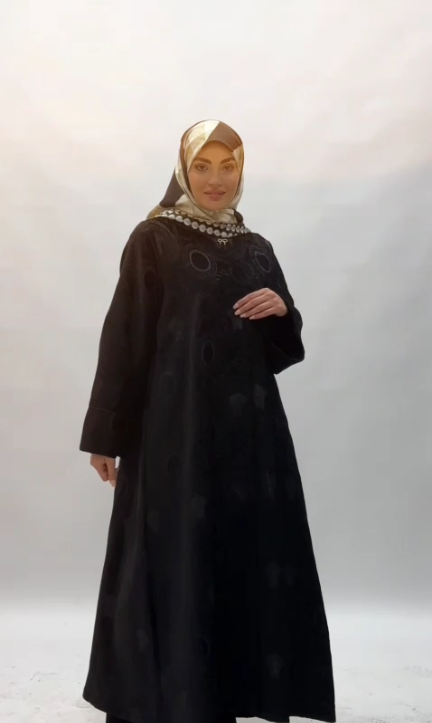 مانتو عبایی ونوس مخمل زنانه