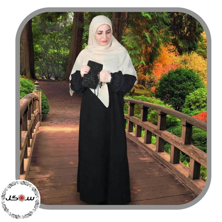 مانتو عبایی مخمل کبریتی ریز زنانه