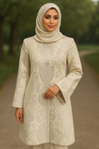 مانتو زنانه مزونی مدل اطلس با پارچه ژاکارد وارداتی و طراحی شیک